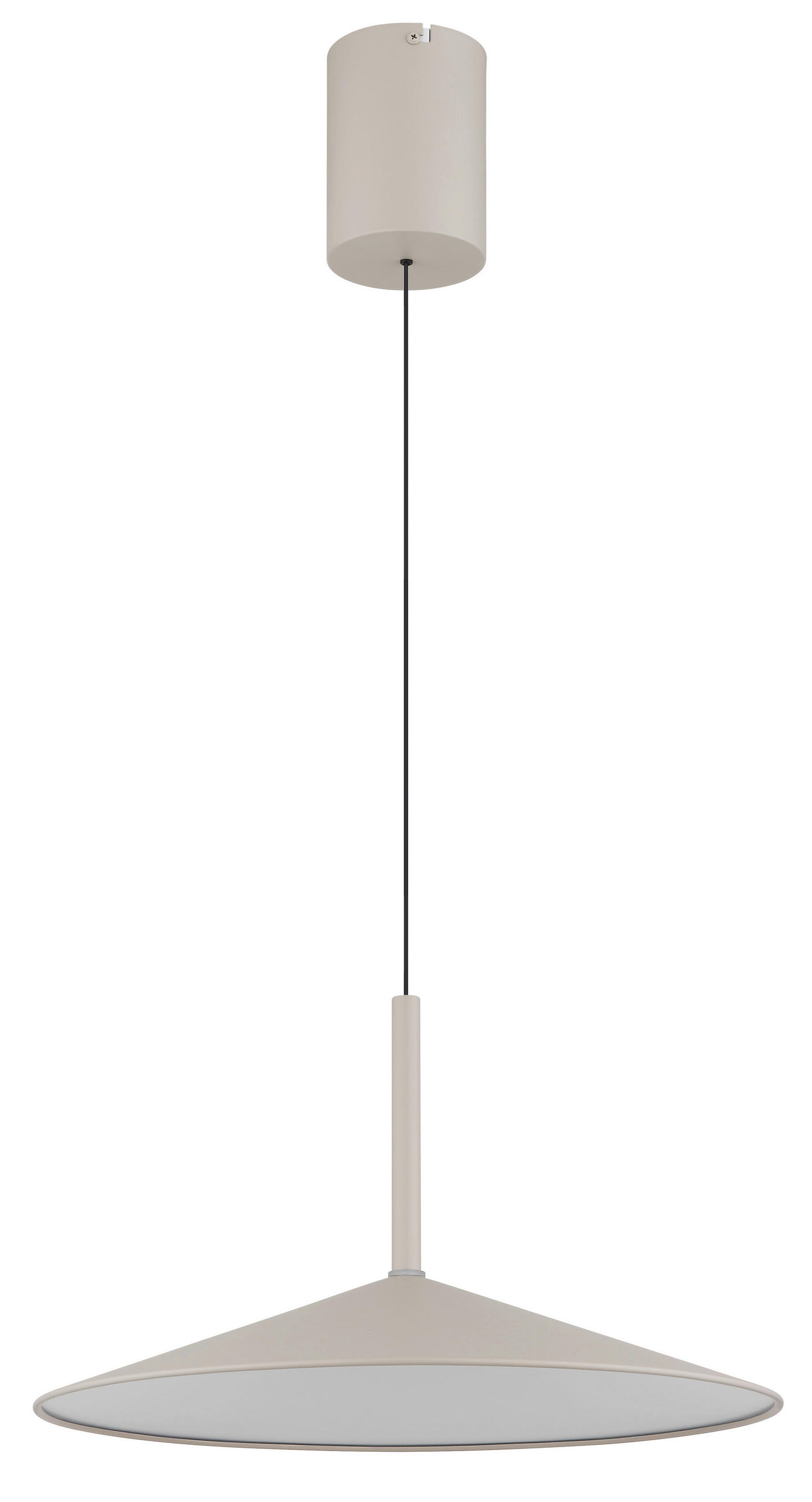 LED-HÄNGELEUCHTE Lampone 47,5/150 cm  - Sandfarben/Opal, Design, Kunststoff/Metall (47,5/150cm) - Globo