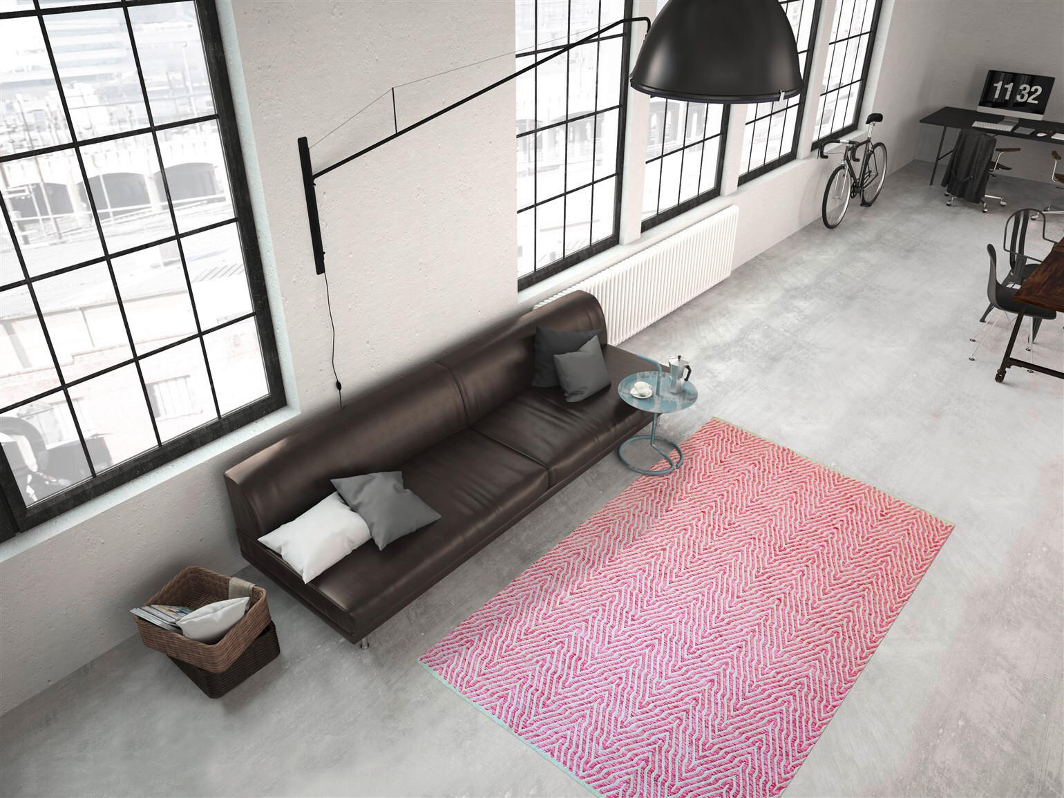 FLACHWEBETEPPICH 120/170 cm Pink  - Pink, KONVENTIONELL, Textil (120/170cm)