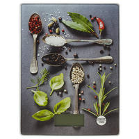 ELEKTRISCHE KÜCHENWAAGE  - Dunkelgrau/Rot, Basics, Glas/Kunststoff (15/1,8/20cm) - Homeware Profession.