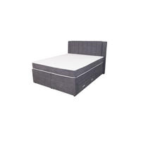 BOXSPRING KREVET 160/200 cm     siva  - siva, Moderno, drvni materijal/tekstil (160/200cm) - Hom`in