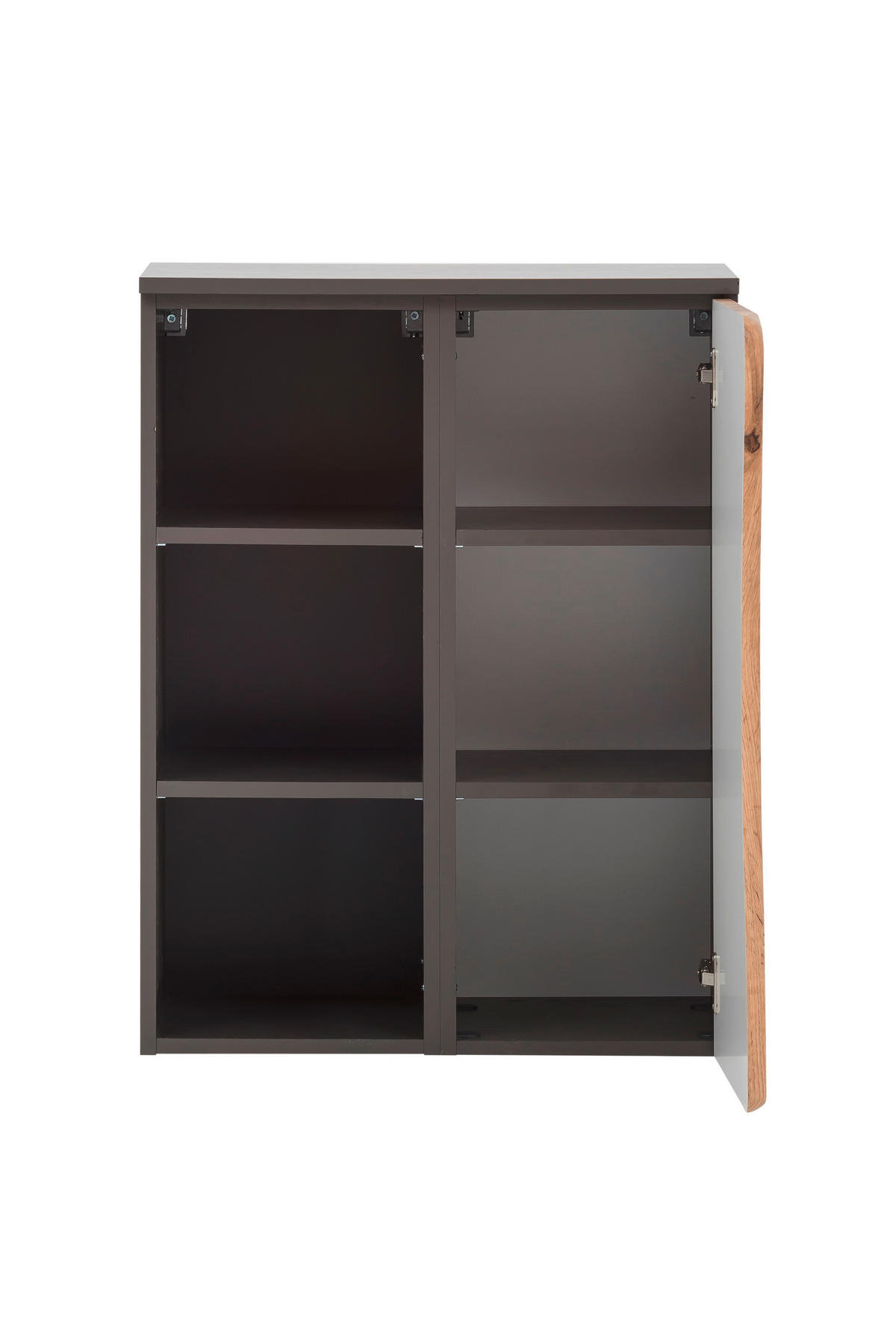 UNTERSCHRANK 60/79/35 cm   - Silberfarben/Eiche Wotan, Natur, Holzwerkstoff/Kunststoff (60/79/35cm) - Xora
