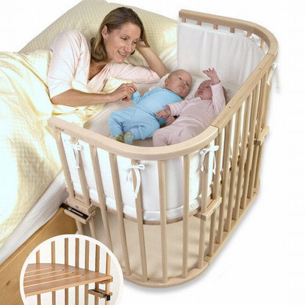 BEISTELLBETT Babybay Maxi  - Naturfarben, Basics, Holz (94/54/79cm) - Babybay