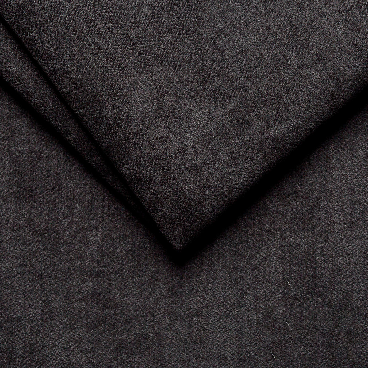 ECKSOFA Chenille Schwarz  - Silberfarben/Schwarz, Konventionell, Holz/Textil (187/293cm) - Carryhome