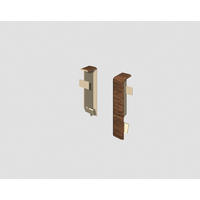 SOCKELLEISTENVERBINDUNGSSTÜCK Braun, Nussbaumfarben  - Nussbaumfarben/Braun, KONVENTIONELL, Kunststoff (1.6/1.2/5.9cm) - Egger Holzwerkstoffe