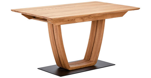 ESSTISCH in Holz, Metall 140-190/90/75 cm   - Wildeiche/Schwarz, KONVENTIONELL, Holz/Metall (140-190/90/75cm) - Venda