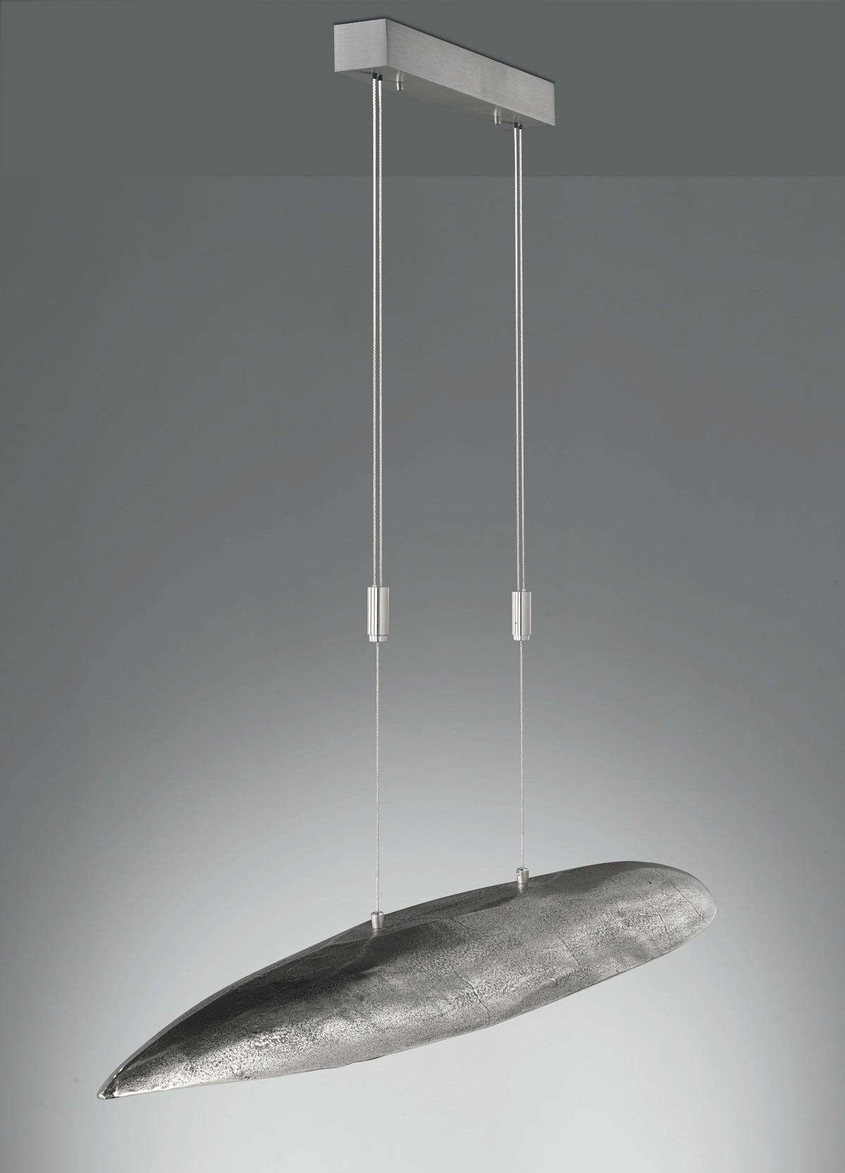 LED-HÄNGLAMPA 28,5/140 cm  - nickelfärgad, Design, metall (28,5/140cm) - Fischer & Honsel