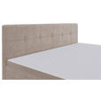 BOXSPRINGBETT 200/200 cm  in Beige  - Beige/Schwarz, KONVENTIONELL, Kunststoff/Textil (200/200cm) - Carryhome