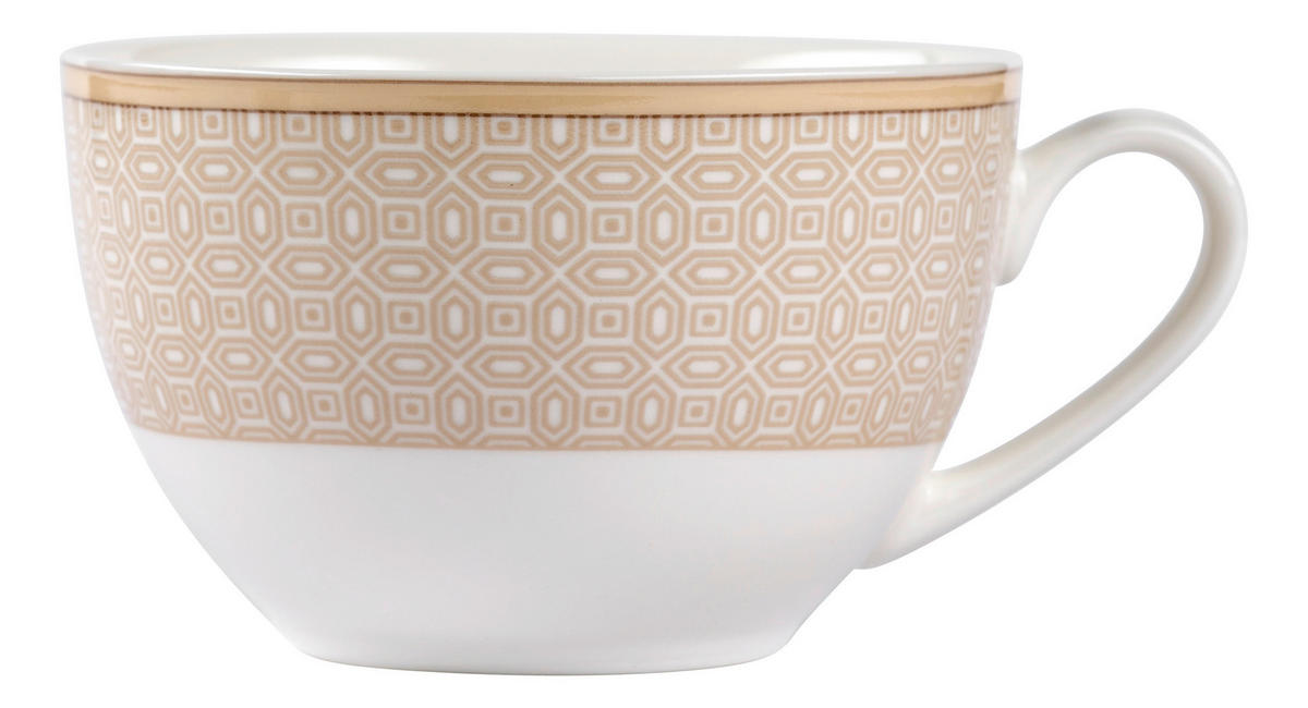 KOPP Geo   250 ml  - vit/beige, Klassisk, keramik (10/10/6cm) - Ritzenhoff Breker