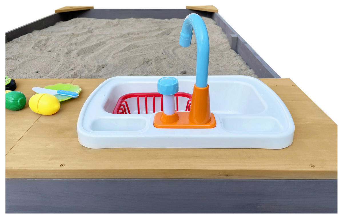 SANDKASTEN  - Braun/Grau, Konventionell, Holz (115/21,8/180cm)