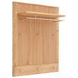 GARDEROBENPANEEL  in 90/114/29 cm  - Eichefarben/Nickelfarben, Natur, Holz/Metall (90/114/29cm) - Linea Natura
