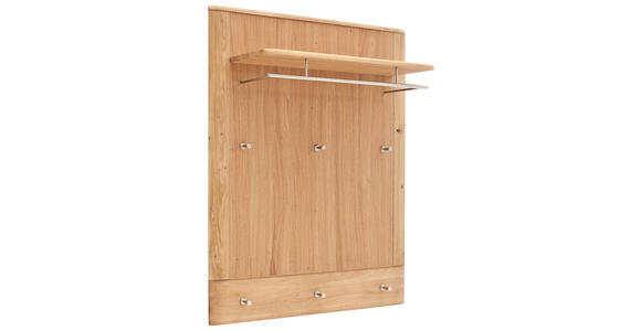 GARDEROBENPANEEL  in 90/114/29 cm  - Eichefarben/Nickelfarben, Natur, Holz/Metall (90/114/29cm) - Linea Natura