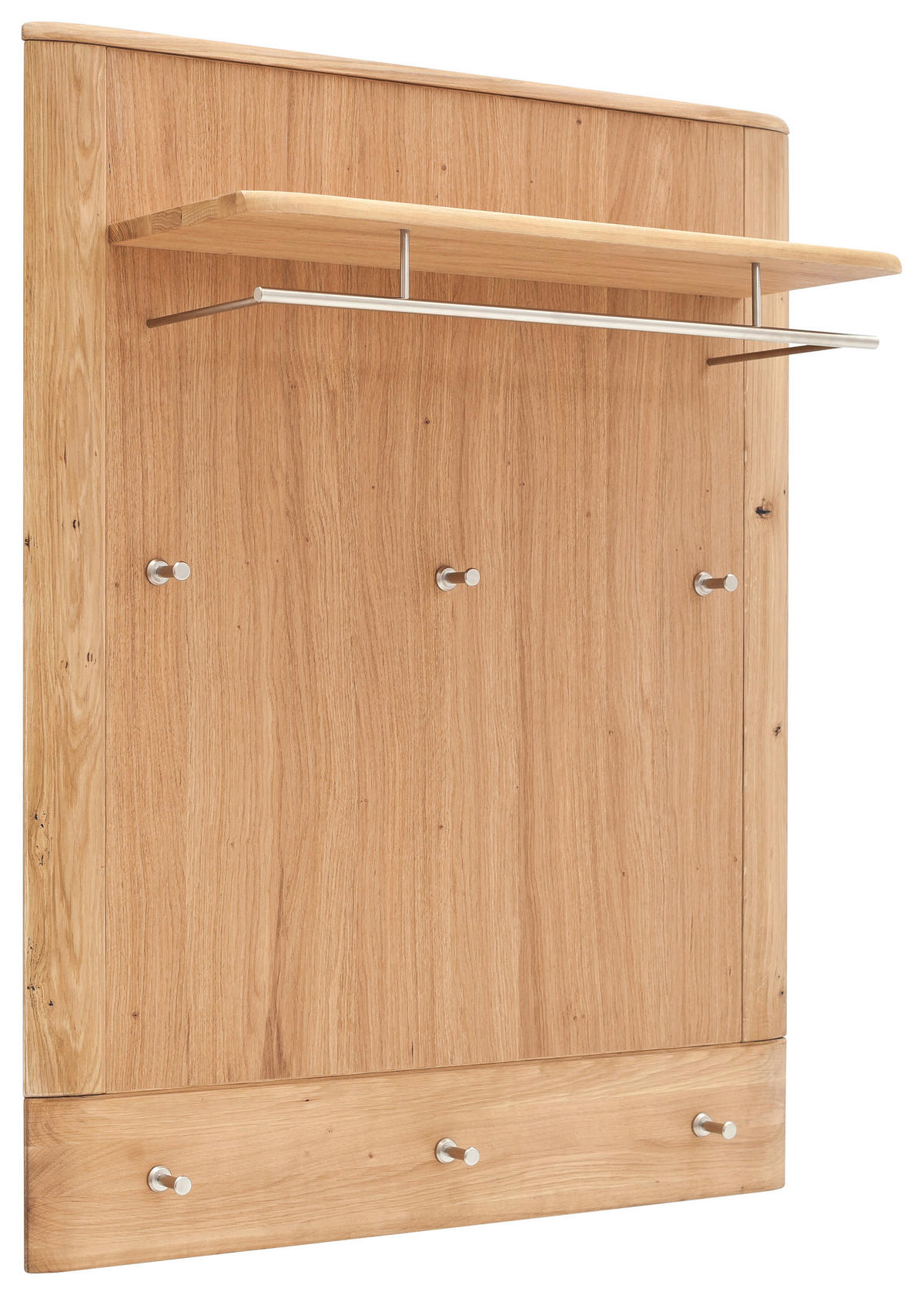 GARDEROBENPANEEL  in 90/114/29 cm  - Eichefarben/Nickelfarben, Natur, Holz/Metall (90/114/29cm) - Linea Natura