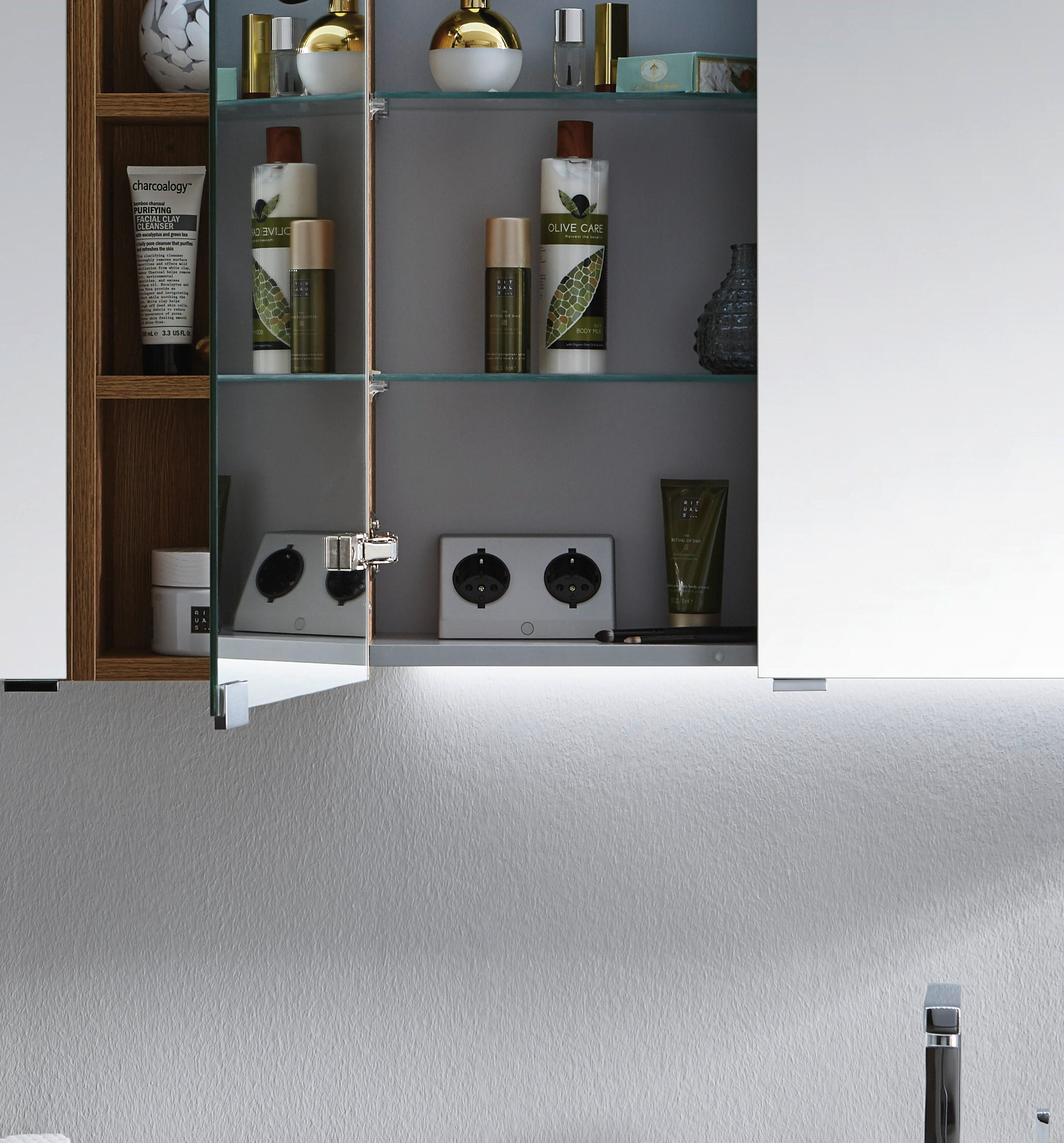 STECKDOSENELEMENT - Chromfarben, Design, Kunststoff (13,5/7,5/7,3cm) - Novel