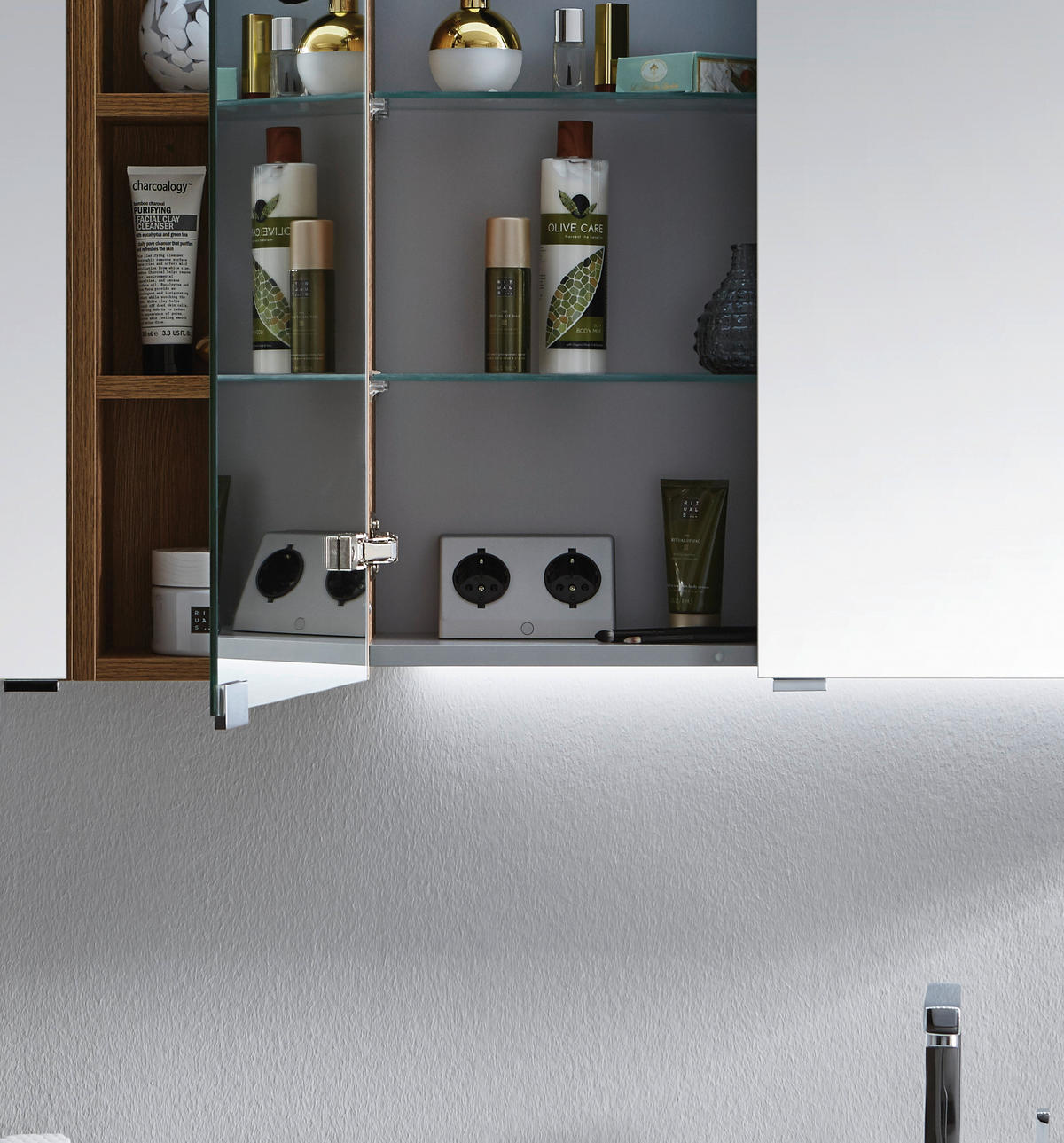 STECKDOSENELEMENT - Chromfarben, Design, Kunststoff (13,5/7,5/7,3cm) - Novel
