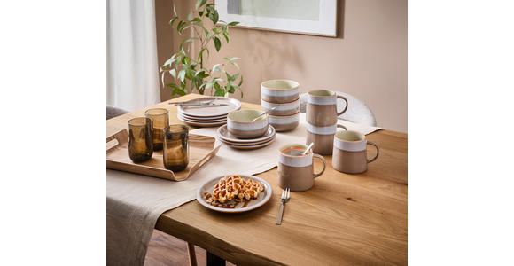 KOMBISERVICE Provence 16-teilig  - Blau/Braun, Trend, Keramik - Landscape