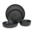 KOMBISERVICE Mika black 16-teilig  - Schwarz, Trend, Keramik - Novel