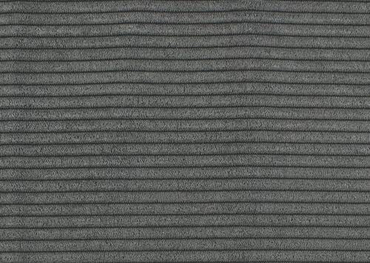 ECKSOFA in Cord Anthrazit  - Anthrazit/Schwarz, Design, Textil/Metall (301/202cm) - Moderano