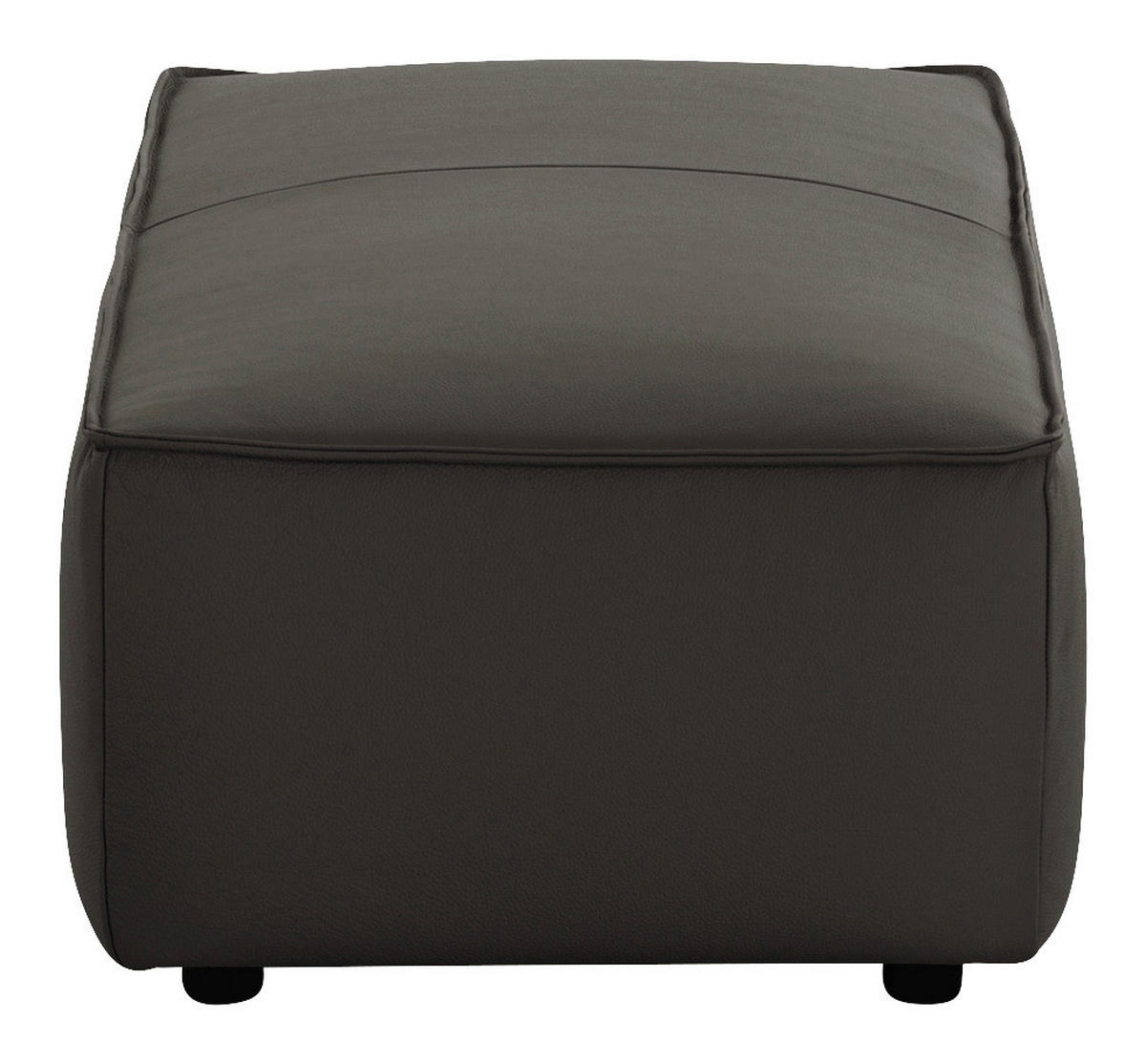 HOCKER in Leder Braun  - Schwarz/Braun, Modern, Leder/Kunststoff (120/39/60cm) - W.Schillig