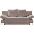 SCHLAFSOFA  in Cord Beige  - Chromfarben/Beige, Design, Textil/Metall (200/85/90cm) - Xora