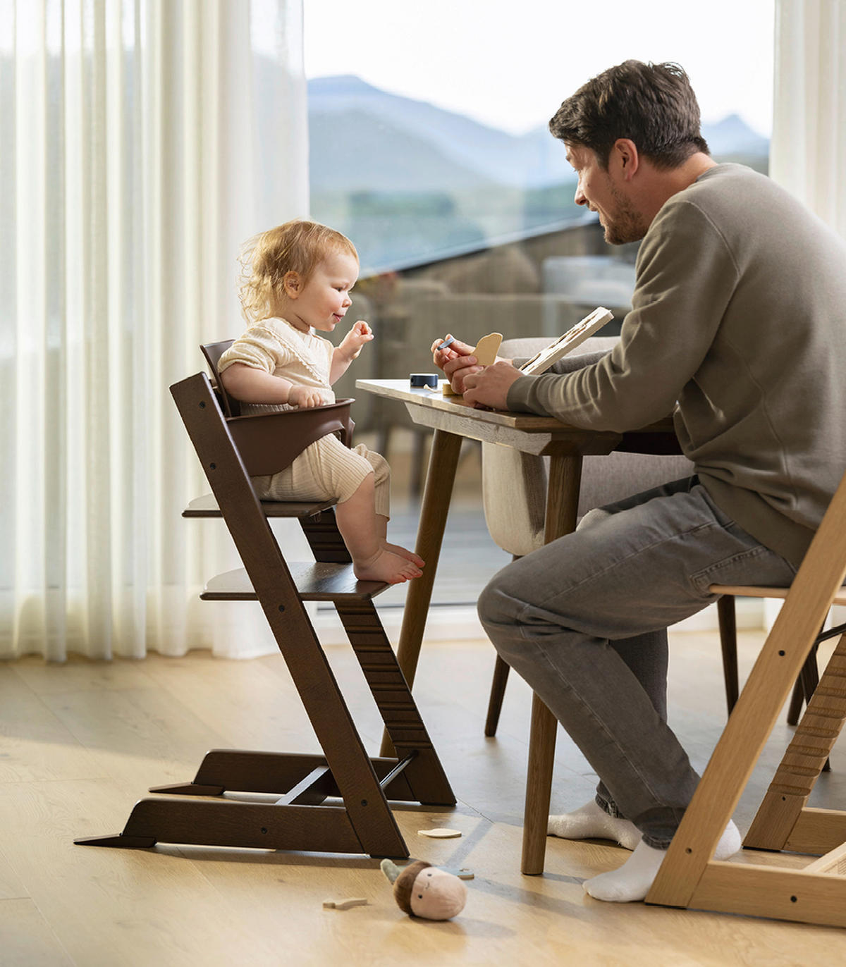 HOCHSTUHLBÜGEL Tripp Trapp Baby Set²  - Eiche dunkel, Basics, Kunststoff (21/27/42cm) - Stokke