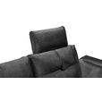 ECKSOFA in Mikrovelours Schwarz  - Schwarz, KONVENTIONELL, Kunststoff/Textil (170/275cm) - Carryhome