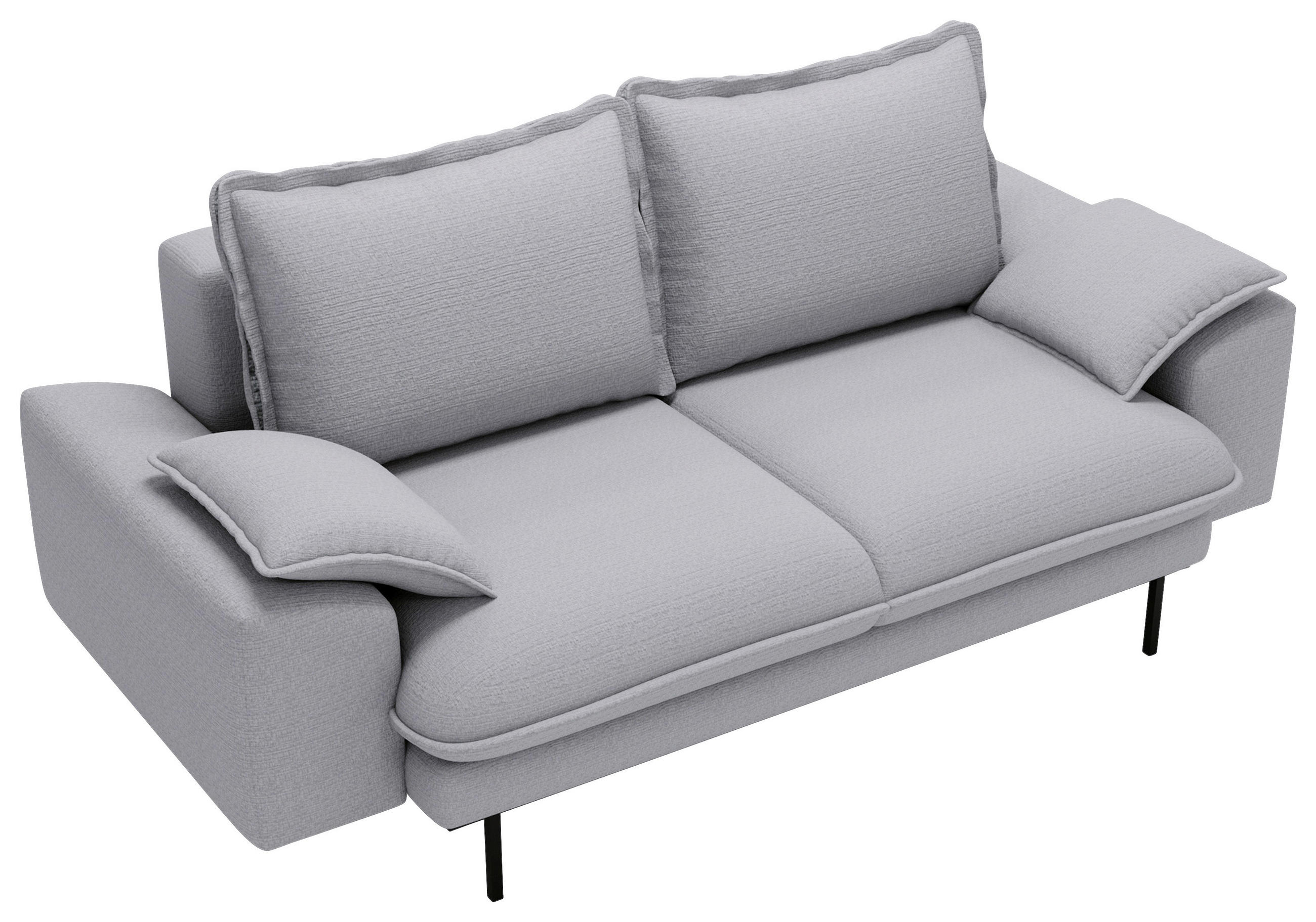 Thumbnail - Livetastic 2-Sitzer-Sofa, Hellgrau, Textil, Füllung: Schaumstoff, 195x92x97 cm, Made in EU, Wohnzimmer, Sofas & Couches,...