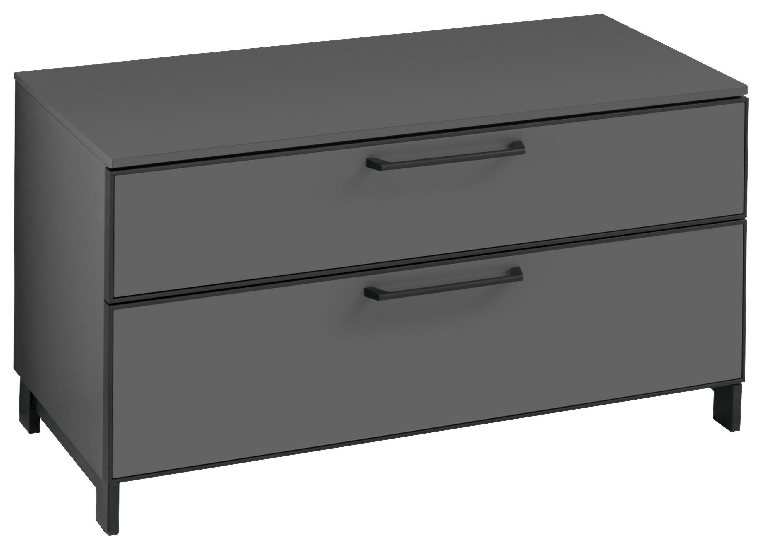 GARDEROBENBANK Anthrazit, Grau - Anthrazit/Grau, Design, Metall (84/44/40cm)