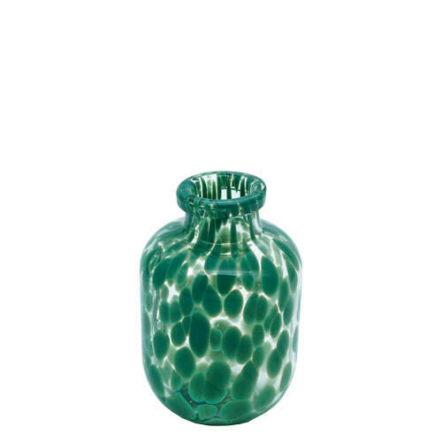 VÁZA 15 cm  - zöld, Basics, Üveg (10/15cm) - Ambia Home