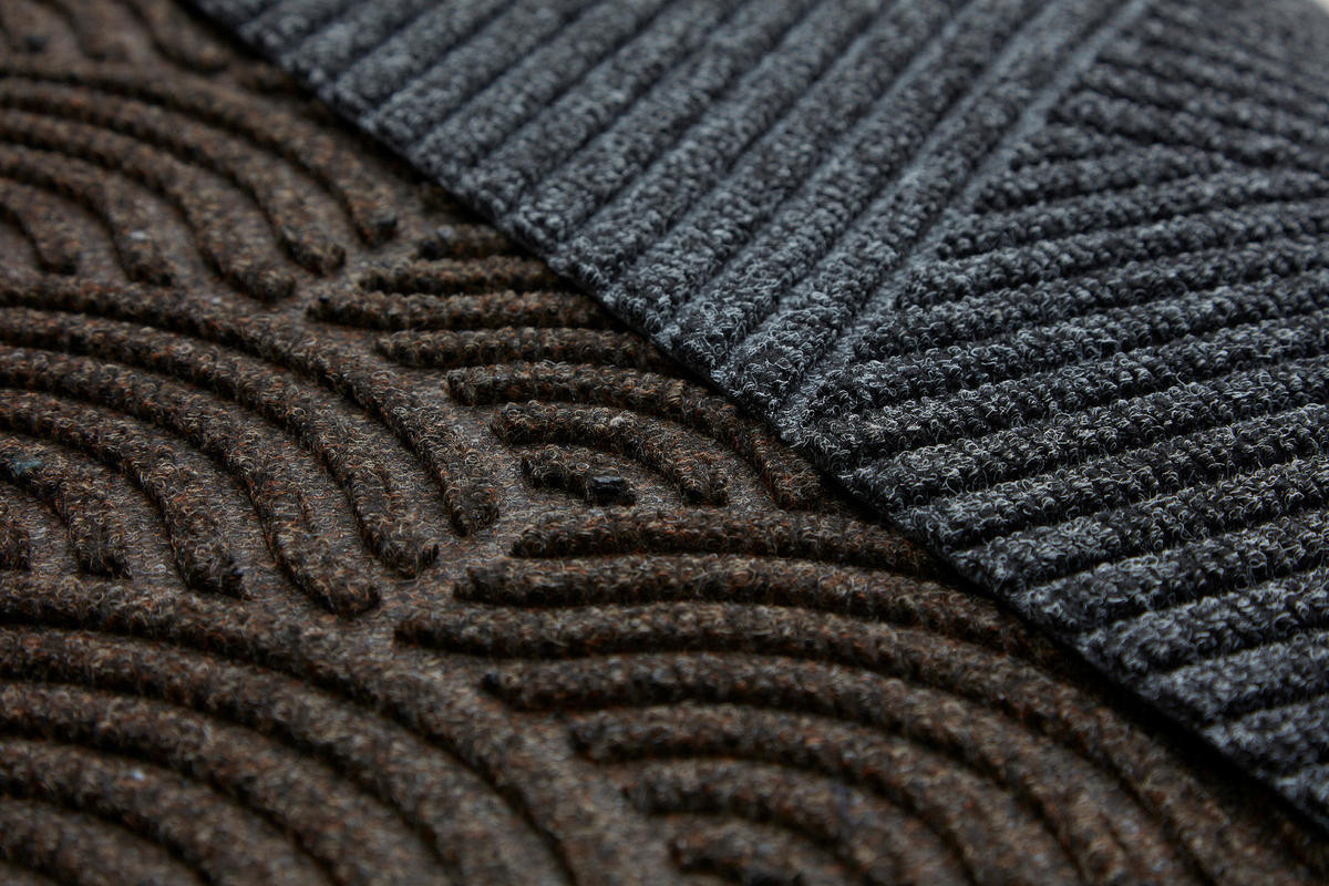 FUßMATTE  60/90 cm  Dunkelbraun  - Dunkelbraun, KONVENTIONELL, Kunststoff/Textil (60/90cm) - wash+dry