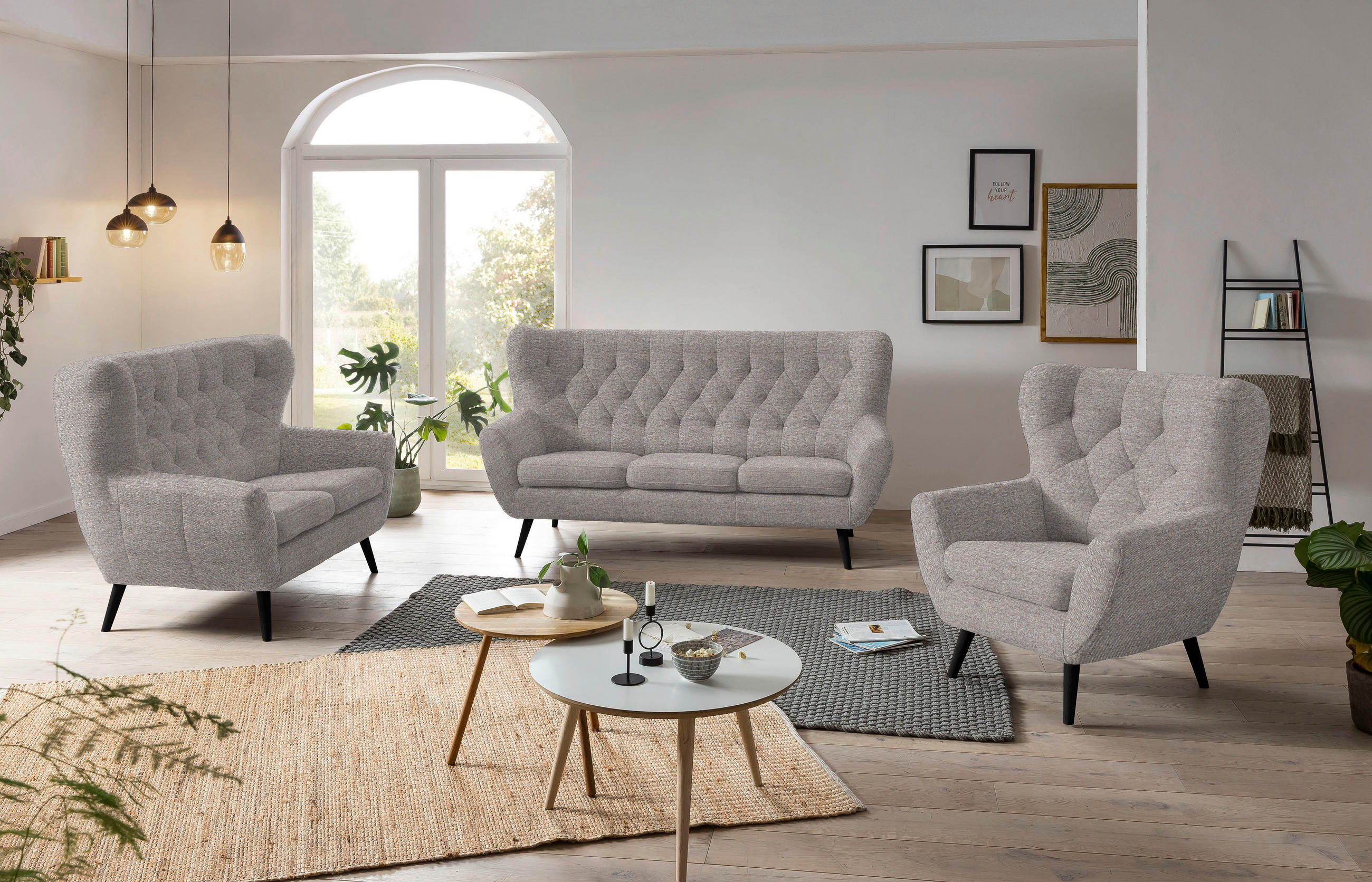 2-Sitzer-Sofa JOOP in LOOKS WOLFGANG BY Grau-Blau