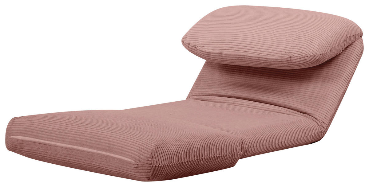 SCHLAFSESSEL Cord Altrosa    - Altrosa, Design, Textil/Metall (82/58/78cm) - Livetastic