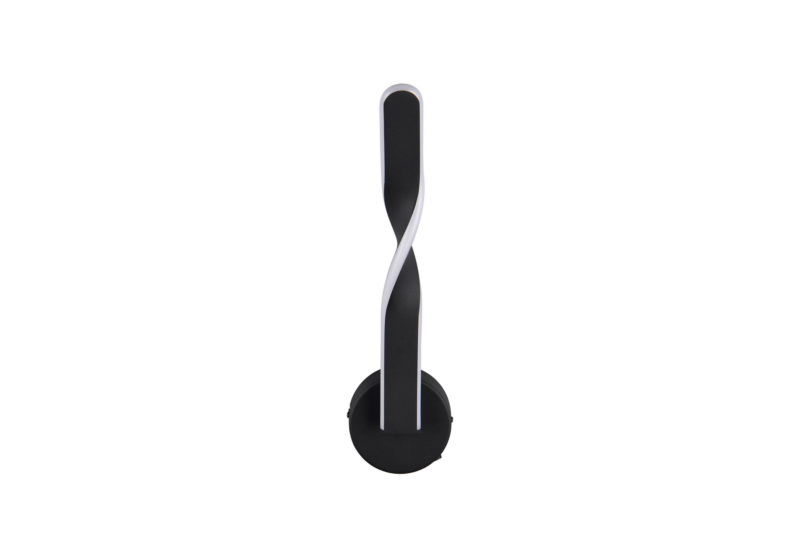 LED-WANDLEUCHTE - Schwarz/Weiß, Design, Kunststoff/Metall (45,5/12/15cm)