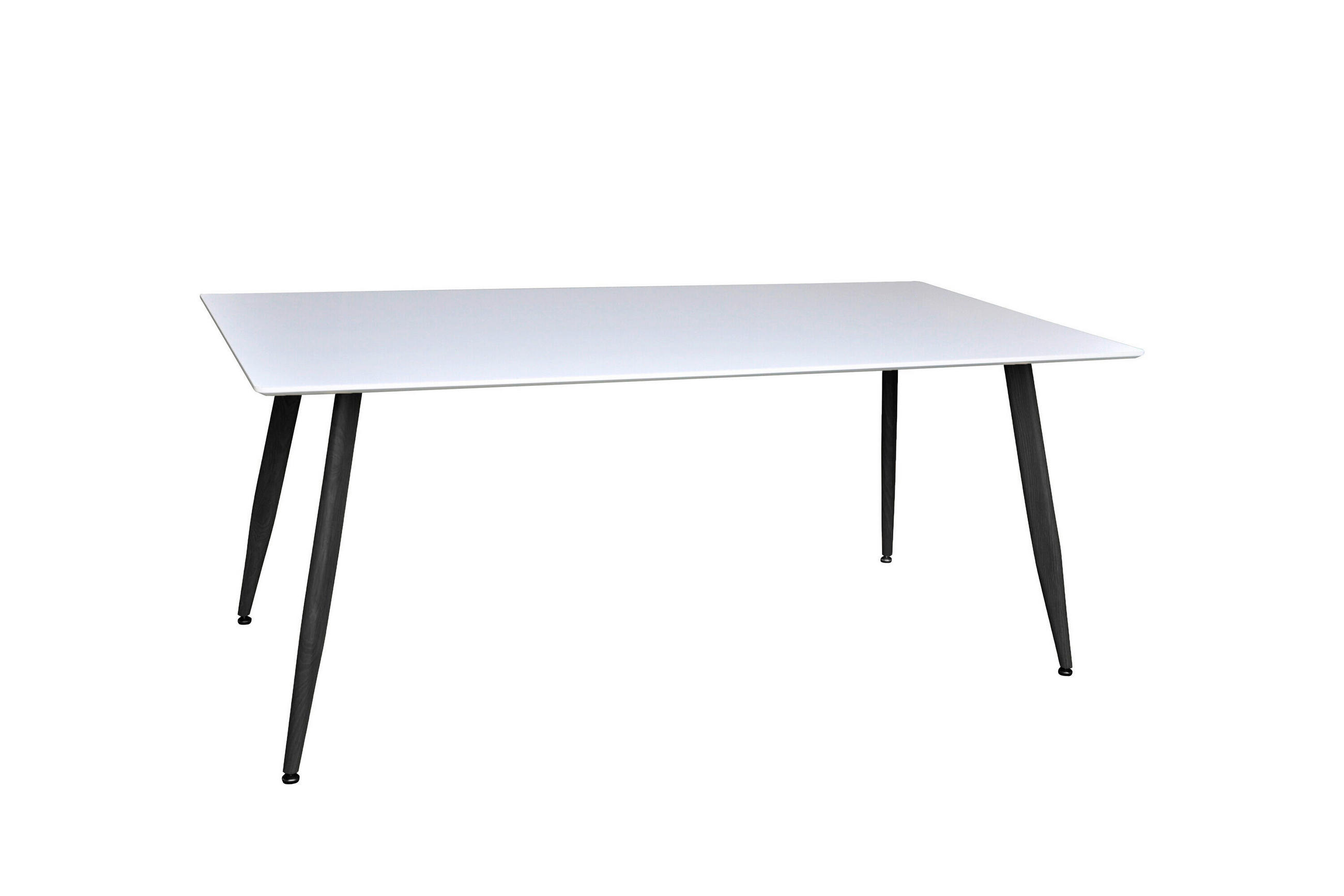 Livetastic Esstisch Schwarz, Weiß Hochglanz 90x75x180 cm
