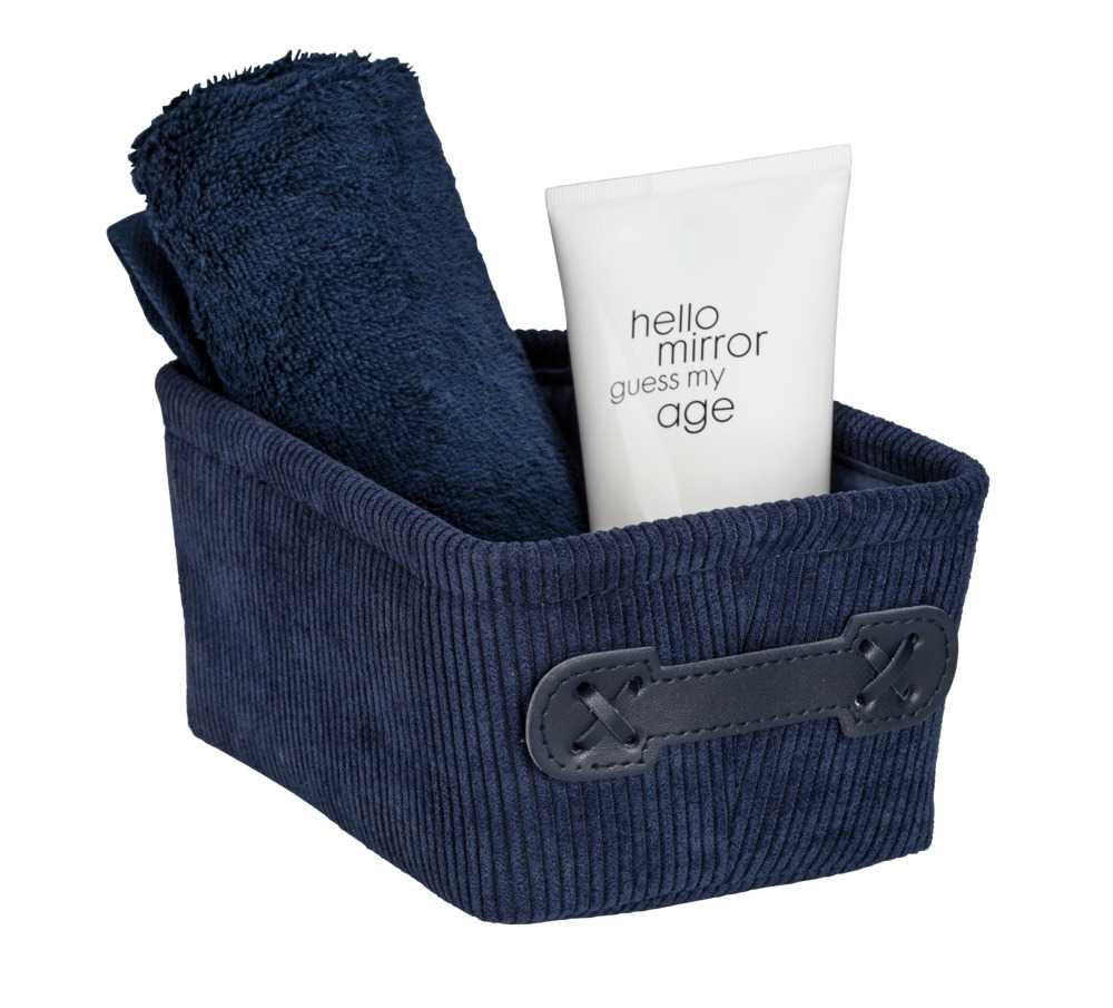 AUFBEWAHRUNGSKÖRBCHEN  - Dunkelblau, Basics, Textil (19/9/14cm) - Wenko
