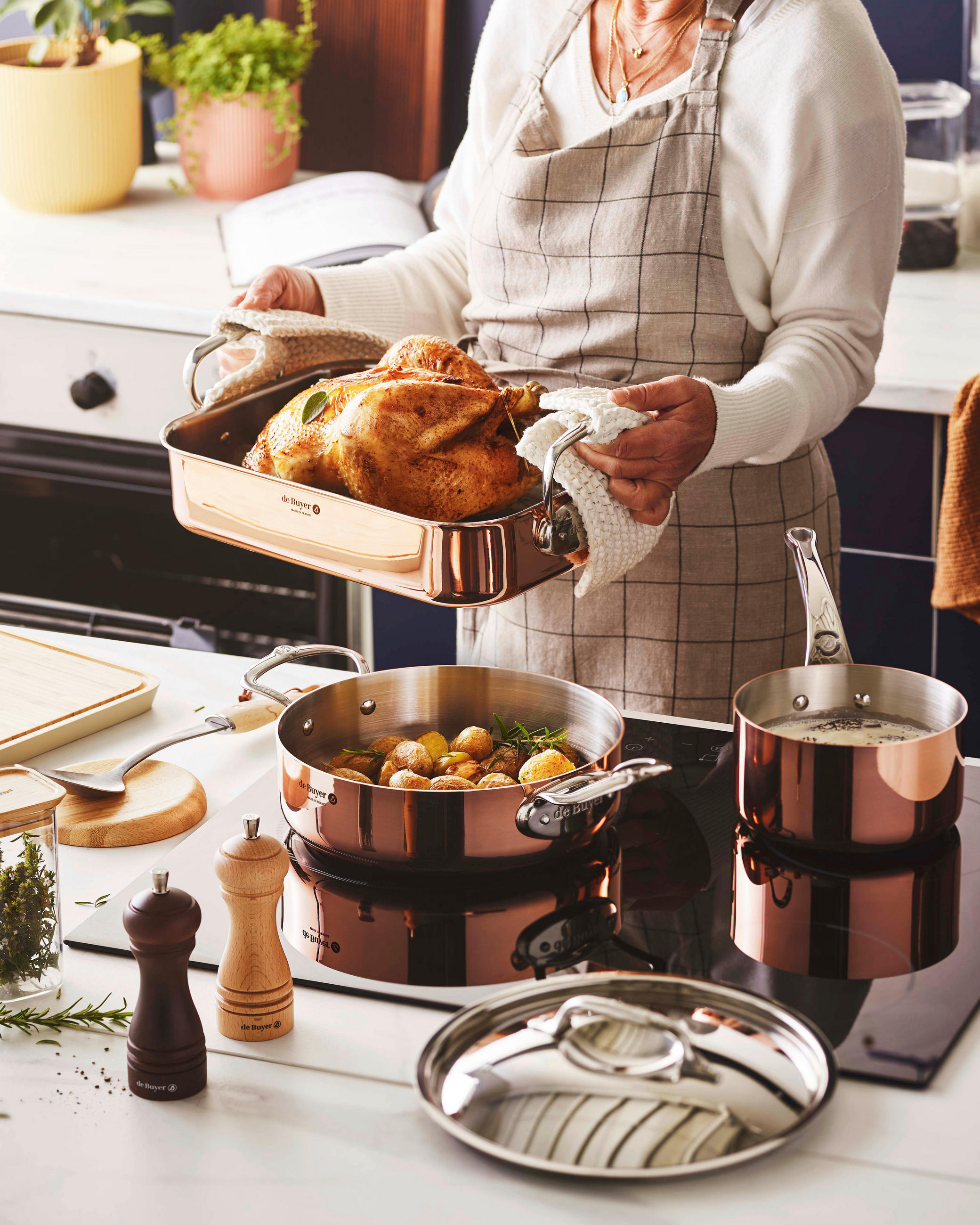 BRATENTOPF DE BUYER PRIMA MATERA 4,9 L  - Kupferfarben, Basics, Metall (28cm)