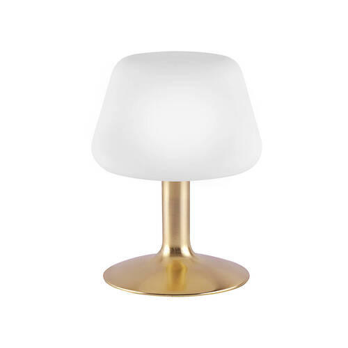 LED-TISCHLEUCHTE Till 15/15/20 cm - Messingfarben/Weiß, KONVENTIONELL, Glas/Metall (15/15/20cm) - Paul Neuhaus