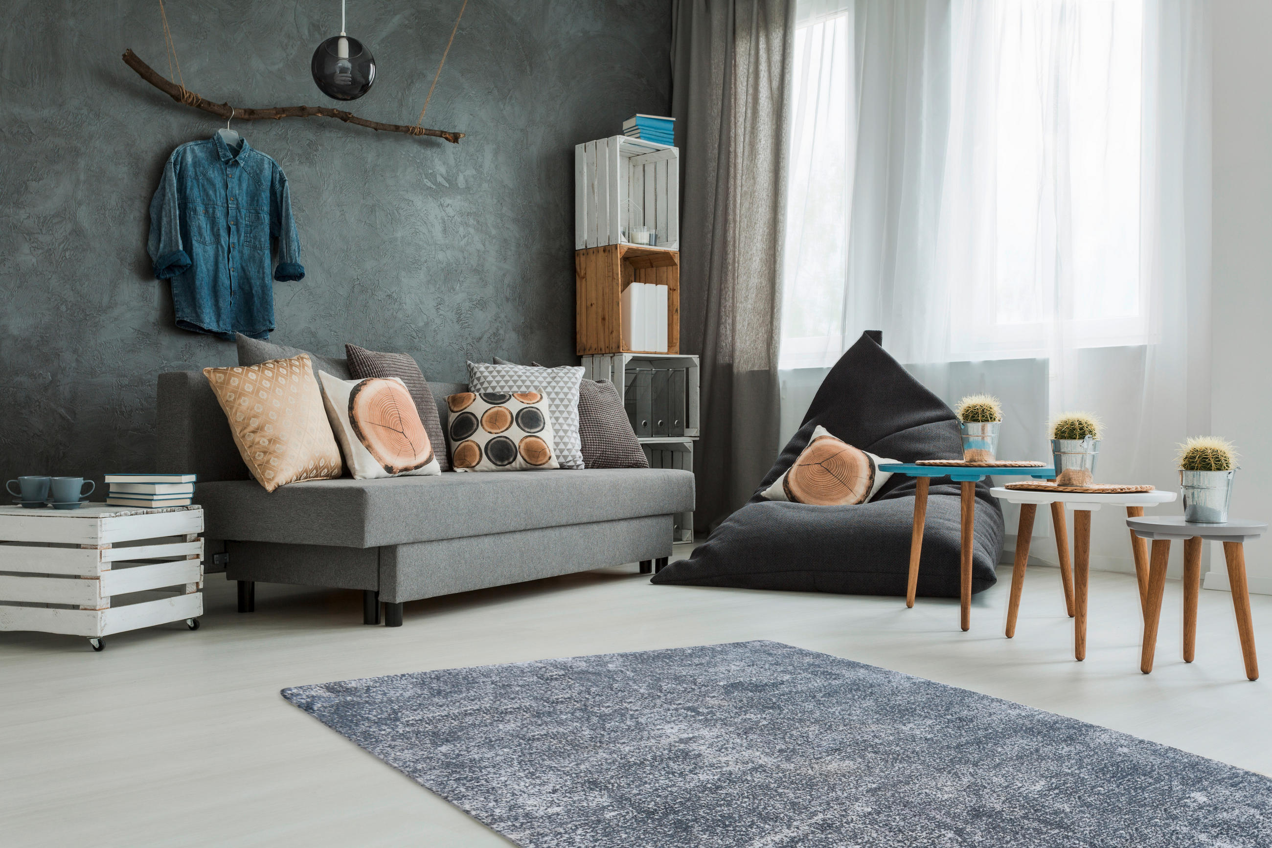 FLACHWEBETEPPICH 160/230 cm Hellblau  - Hellblau, Design, Textil (160/230cm) - Novel