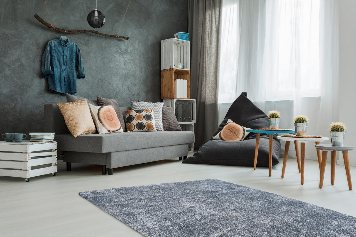 FLACHWEBETEPPICH 160/230 cm Hellblau  - Hellblau, Design, Textil (160/230cm) - Novel