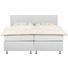 BOXSPRINGBETT 180/200 cm INKL. Matratze, Topper - Chromfarben/Weiß, KONVENTIONELL, Leder/Metall (180/200cm) - Esposa