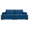 BIGSOFA in Cord Blau  - Blau/Schwarz, Design, Textil (223/80/158cm) - Lomoco