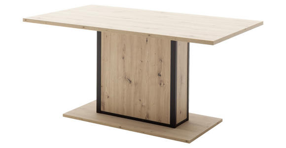 ESSTISCH rechteckig Anthrazit, Eichefarben - Eichefarben/Anthrazit, Design, Holzwerkstoff (160/90/77cm) - Carryhome