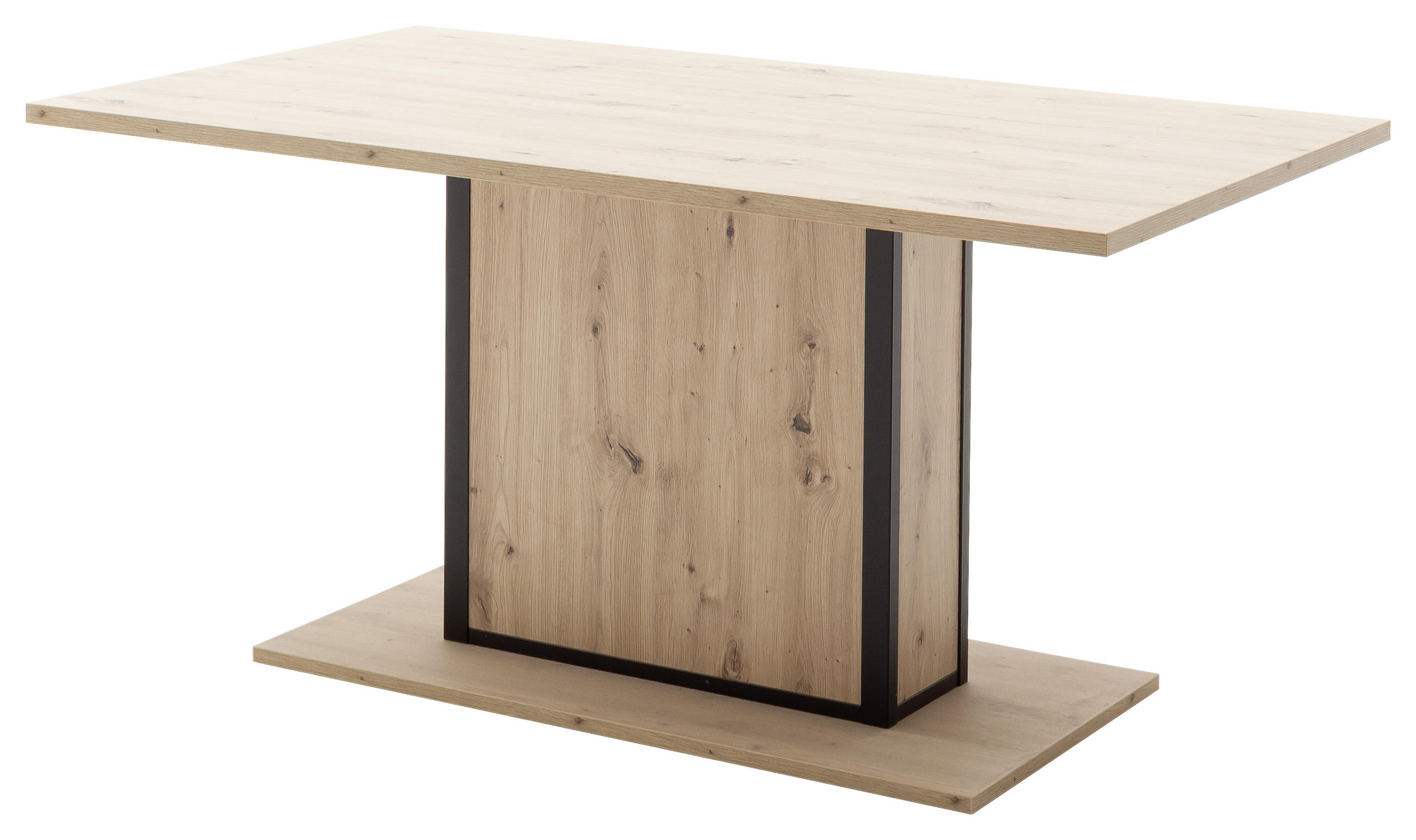 ESSTISCH 160/90/77 cm Anthrazit, Eichefarben rechteckig - Eichefarben/Anthrazit, Design (160/90/77cm) - Carryhome