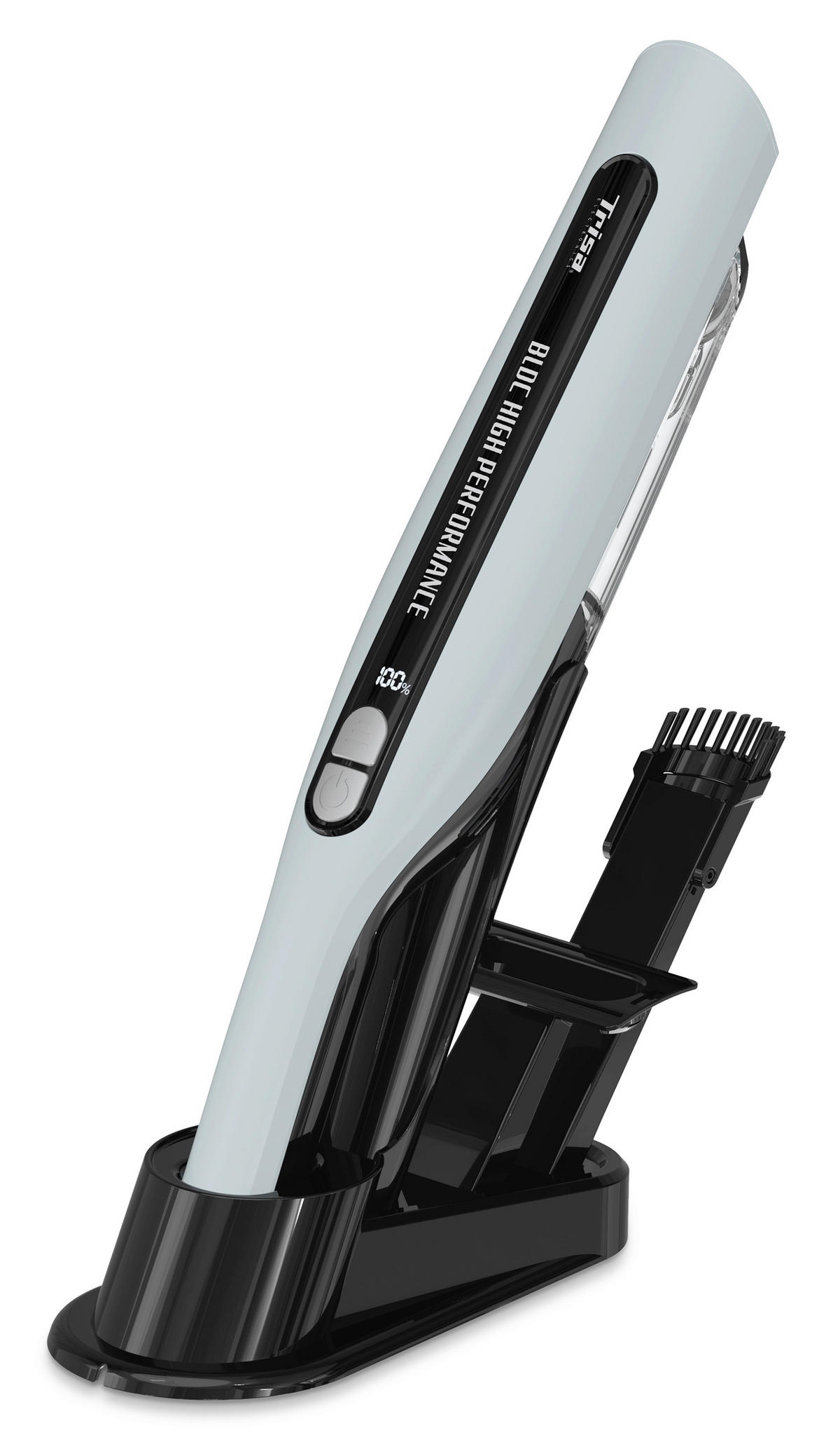 AKKU-HANDSTAUBSAUGER - Hellgrau/Schwarz, Basics, Kunststoff (12.50/26.50cm) - Trisa Electronics