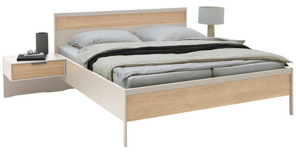 BETTANLAGE 180/200 cm  in Eichefarben, Champagner  - Champagner/Eichefarben, Design, Holz/Holzwerkstoff (180/200cm) - Dieter Knoll