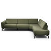 ECKSOFA in Chenille Waldgrün  296/213 cm  - Waldgrün/Schwarz, Design, Textil/Metall (296/213cm) - SENSOO