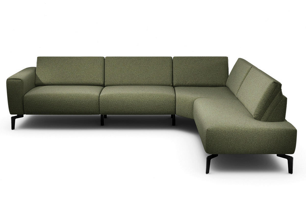 Freisteller von SENSOO ECKSOFA Cosy Waldgrün Chenille.