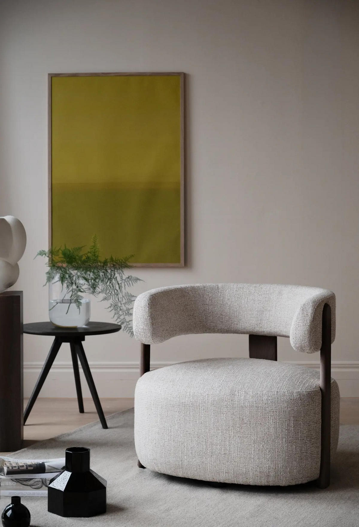 FÅTÖLJ i metall, textil beige  - beige/brun, Modern, metall/trä (74/69/74cm) - Rowico