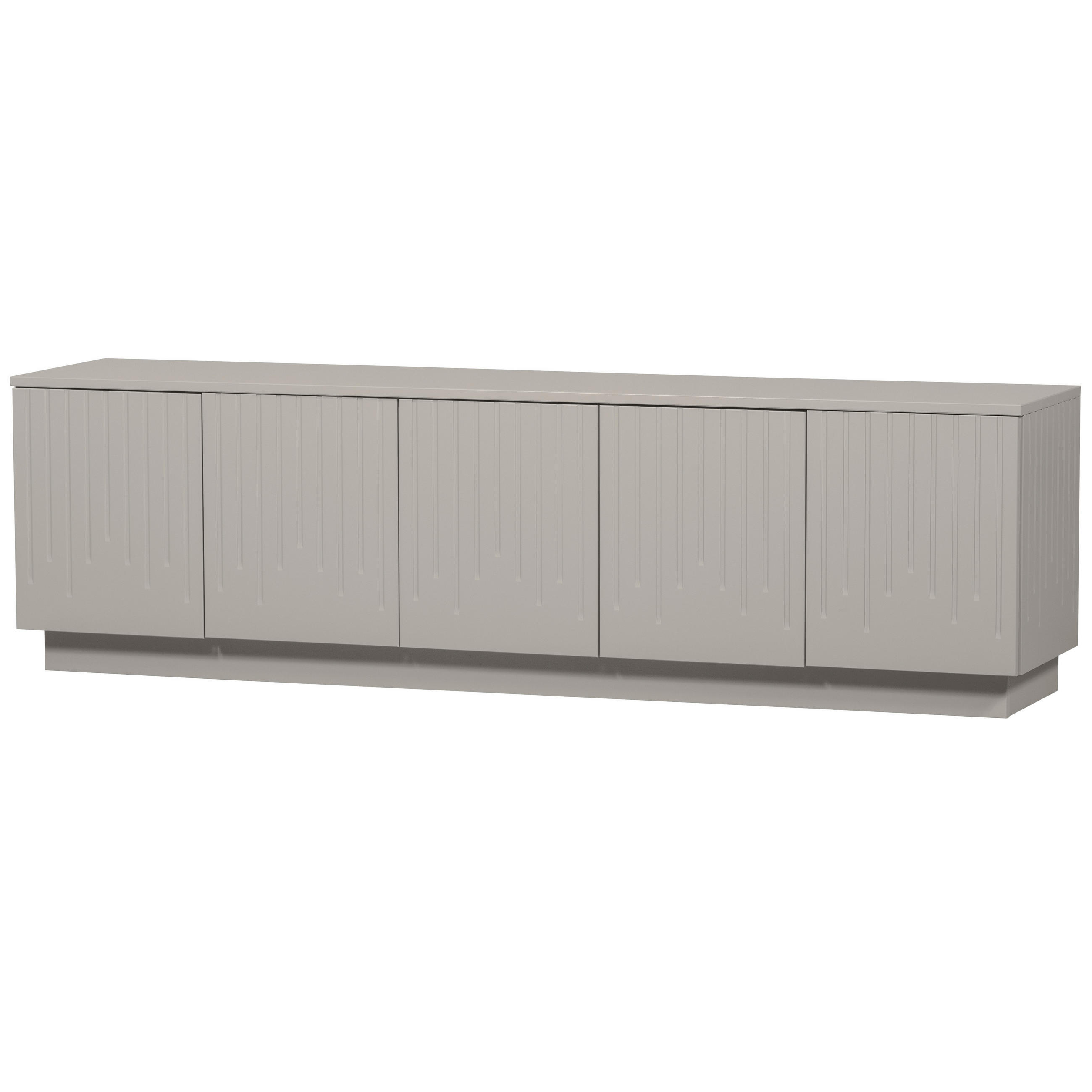 LOWBOARD Pencil  in 180/52/40 cm  - Hellgrau, Design, Holz (180/52/40cm) - Livetastic