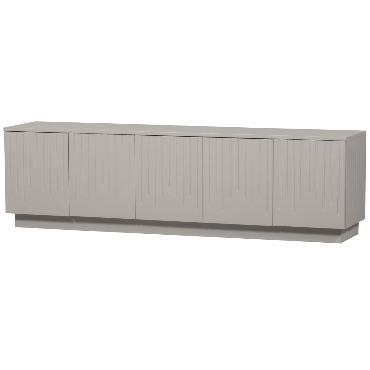 LOWBOARD Pencil  in 180/52/40 cm  - Hellgrau, Design, Holz (180/52/40cm) - Livetastic
