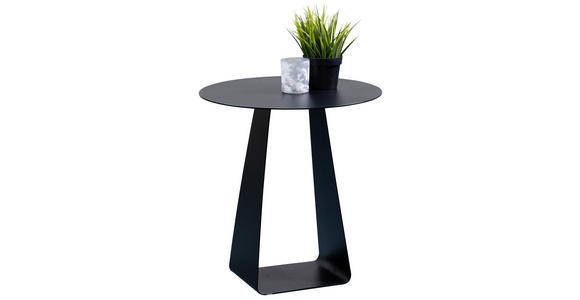 BEISTELLTISCH rund Schwarz  - Schwarz, Design, Metall (45/45/50cm) - Xora